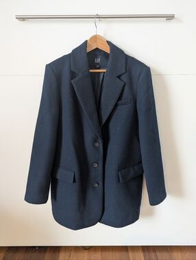 Gap Navy Blue Wool Coat, Medium